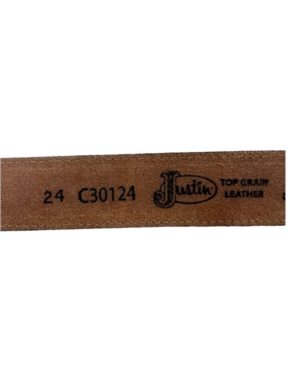 Justin Top Grain Leather Lil Trigger Boys 24 Belt 3D Buckle Made in USA Revolver - Picture 7 of 9